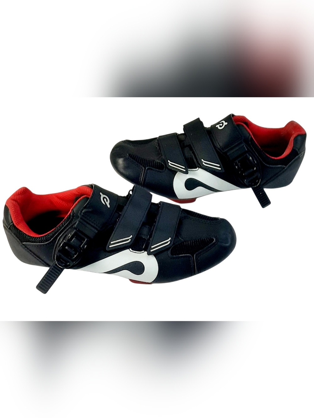 Peloton Cycling Shoes Black Red PL-SH-B-41 Delta Cleat Compatible Size 8M 10W